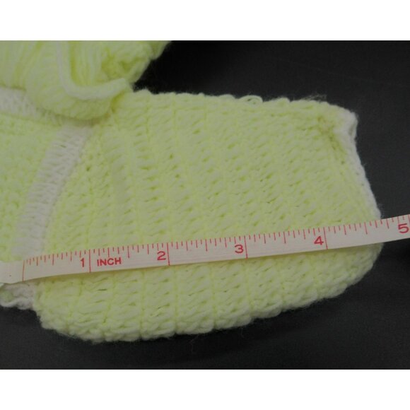 Hand Knit Baby Doll Dress With Pom-Poms & Ruffled Trim - Picture 12 of 15